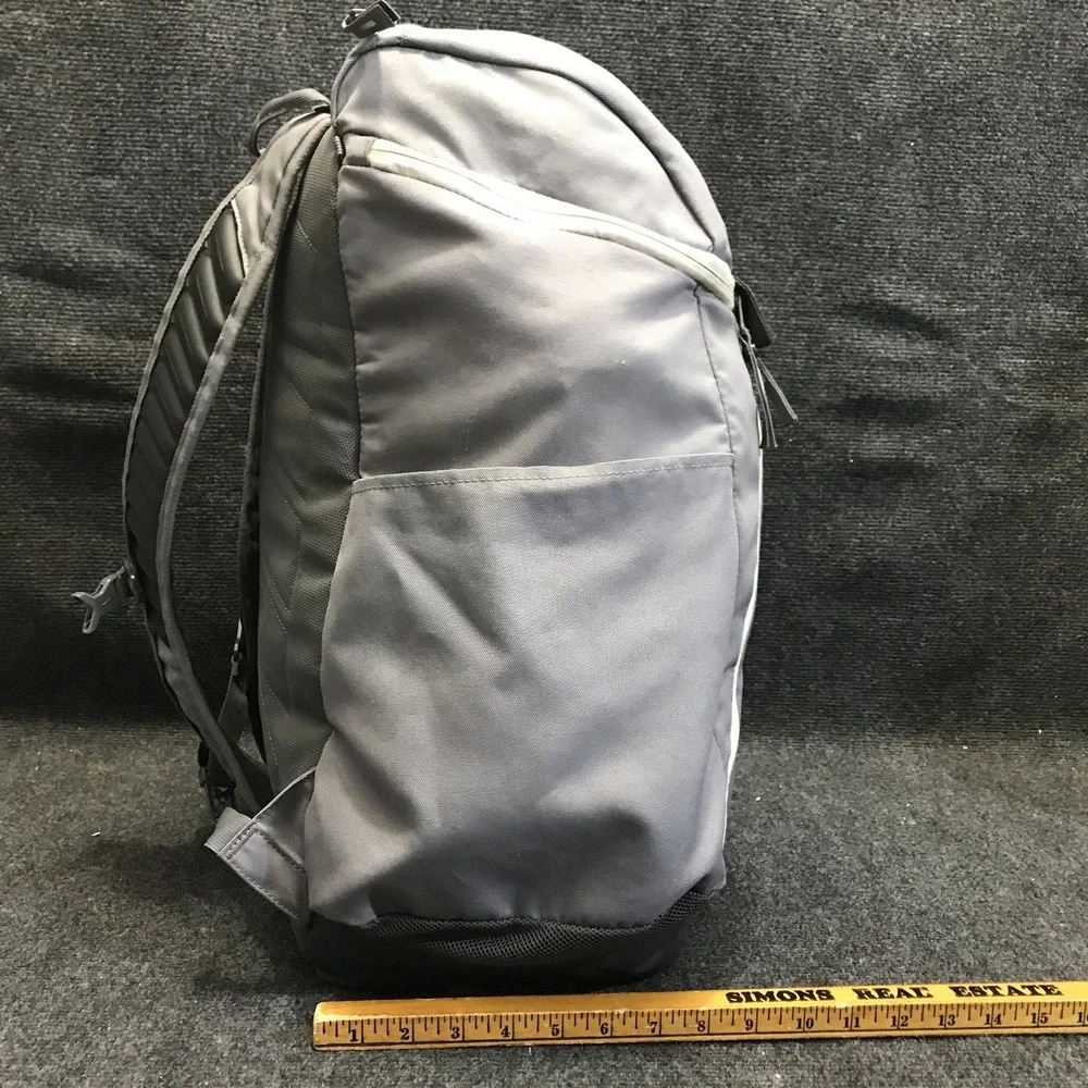 Nike BA5259-041 Hoops Elite Pro Basketball Backpack Gray/Black w/ Nike Quad Zip